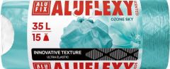 Pytle na odpadky Aluflexy, tyrkysová, s vůní, zatahovací, 35 l, 15 ks, LDPE, ALUFIX  ,balení 15 ks