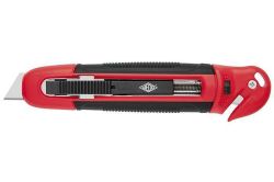 WEDO  Odlamovací nůž Safety, červená/černá, 18 mm, s řezačkou fólii, WEDO