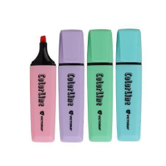 Zvýrazňovač ColorLine, 4 pastelové barvy, 1-5 mm, VICTORIA OFFICE