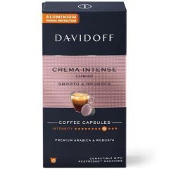 DAVIDOFF  Kávové kapsle Crema Intense Lungo, 10 ks, DAVIDOFF 522674 ,balení 10 ks