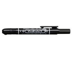 Permanentní popisovač Mckie Retractable, černá, 1,3 mm, stiskací, ZEBRA 51061