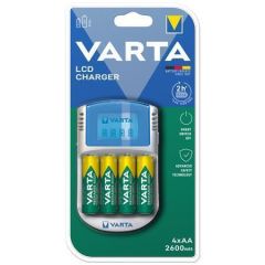 VARTA  Nabíječka baterií, AA/AAA, 4x2700 mAh AA, car socket, LCD display, VARTA
