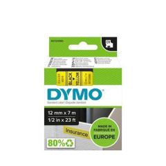 dymo  Páska, 12 mm x 7 m, DYMO D1, žlutá-černá