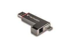 USB flash disk Dual QuickStick, šedá, 512 GB, USB-A / C 3.2 Gen1, VERBATIM 32042