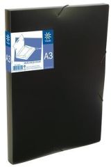Viquel  Deska s gumičkou Coolbox, černá, 30 mm, PP, A3, VIQUEL