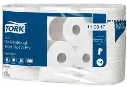 TORK  110317 Toaletní papír  Premium, extra bílý, systém T4, 3vrstvý, 35 m, TORK ,balení 6 ks