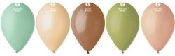 Balónek, přírodní pastelové barvy, 26 cm, 10 ks/balení, 10200009-NATUR ,balení 10 ks