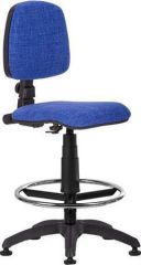 Kancelářská otočná židle Bora, s podnožkou, modrá