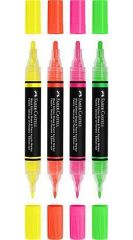 Akrylový popisovač Shake&Paint, 4 neonové barvy, 1,0/3,0 mm, oboustranný, FABER-CASTELL 285505