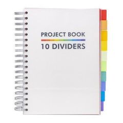 Spirálový sešit White Project Book, B5, linkovaný, 100 listů, PUKKA PAD 9603-PB