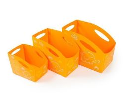 PRIMOBAL  Sada dětských úložných boxů, 3ks (oranžová), PRIMOBAL ,balení 3 ks