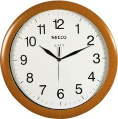 SECCO  Nástěnné hodiny Sweep Second, rám - imitace dřeva, 33 cm, SECCO