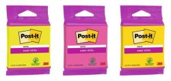 3M POSTIT  Samolepicí bloček Super Sticky, mix barev, 76 x 76 mm, 75 listů, 3M POSTIT 7100172224 ,balení 75 ks