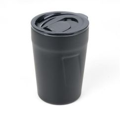 Termoska Cup-uccino, černá, 300 ml, nerez, TROIKA CUP30/BK