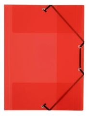 Viquel  Desky s gumičkou PropyGlass, transparentní, červená, PP, 15 mm, A4, VIQUEL 113375-08