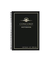 CONCORD  Spirálový sešit, černá, A5, linkovaný, 70 listů, CONCORD 8959