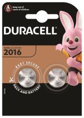 Duracell  Knoflíková baterie, CR2016, 2 ks, DURACELL 10PP040030 ,balení 2 ks