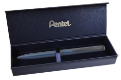 Pentel  Kuličkové pero EnerGel BL-2507, modrá, 0,35 mm, otočný mechanismus, kovové, matně modré tělo, PENT