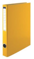 VICTORIA  Pořadač dvoukroužkový, žlutý, 35 mm, A4, PP/karton, VICTORIA