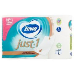 ZEWA  Toaletní papír Just1, 5 vrstev, malé role, 6 rolí, ZEWA 488935 ,balení 6 ks