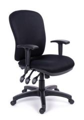 MAYAH  Manažerská židle Super Comfort, textilní, černá, černá základna, MaYAH