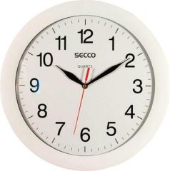 SECCO  Nástěnné hodiny, bílé, 30 cm, SECCO