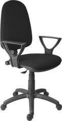 NO NAME  Kancelářská židle Megane, černá, čalounění textilie, černý kříž