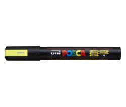UNI  Akrylový popisovač Posca PC-5M, fluorescenční žlutá, 1,8-2,5 mm, UNI 2UPC5MFS