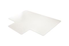 Podložka pod židli, mléčná, na koberec, tvar L, 150x120 cm, BSM