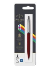 Parker  Kuličkové pero Royal Jotter Originals, modré, 0,7 mm, stříbrný klip, červené tělo pera, PARKER 701