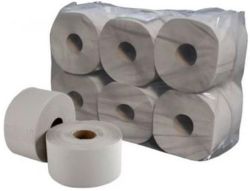 Toaletní papír, přírodní, 1-vrstvý, 130 m, průměr 19 cm, 12 rolí, Kaczory 046 ,balení 12 ks