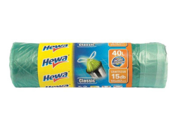 Pytle na odpadky, zatahovací, 40 l, 15 ks, HEWA ,balení 15 ks