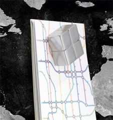 Magnetická skleněná tabule Artverum®, mapa světa, 91 x 46 x 1,5 cm, SIGEL GL270