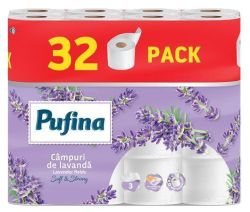 Toaletní papír Lavender Fields, 3-vrstvý, 32 rolí, PUFINA PP21049 ,balení 32 ks