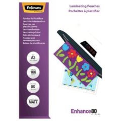 FELLOWES  Laminovací fólie, lmatná, 80 micron, A3, FELLOWES ,balení 100 ks