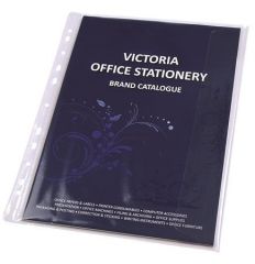 VICTORIA  Obal na katalog s chlopní, transparentní, A4, 150 micron, VICTORIA ,balení 10 ks