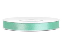 Saténová stuha, mint, 6 mm x 25 m