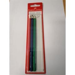 Barevná pastelka Grip 2001, 3 různé barvy, sada, trojhranná, FABER-CASTELL 263231