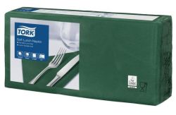 Ubrousky Lunch, zelená, 1/4 skládání, 3-vrstvé, 33x33 cm, TORK ,balení 150 ks