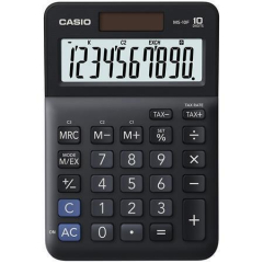 Kalkulačka MS-10 F, černá, stolní, 10 číslic, CASIO