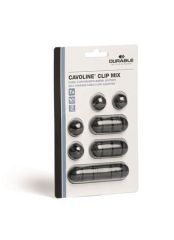 Durable  Držák na kabely CAVOLINE Clip mix, šedá, samolepicí, DURABLE 504137 ,balení 7 ks