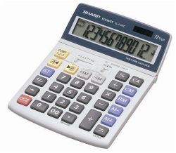 SHARP  Kalkulačka, stolní, 12místný displej, SHARP EL-2125C