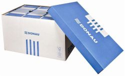 Donau  Archivační kontejner, modrá/ bílá, (box/ víko), karton, 522x351x305, 60 mm, DONAU ,balení 5 ks