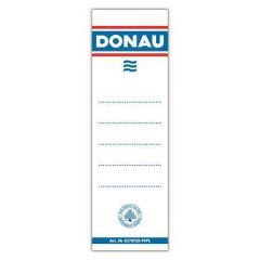 Donau  Štítek pro pákové pořadače, bílý, oboustranně popisovatelný, 48x153 mm, DONAU ,balení 20 ks