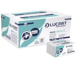 LUCART  Papírové ručníky Aquastream, bílá, 2-vrstvé, skládané Z, LUCART