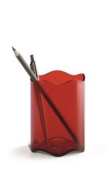 Durable  Stojánek na tužky Trend, transparentní červená, plast, DURABLE 1701235003
