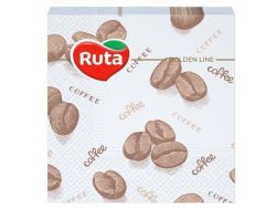 Ubrousky Coffee, 2-vrstvé, 1/4 skládání, 24 x 24 cm, 40 ks, RUTA A0306 ,balení 40 ks