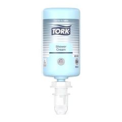 Tekuté mýdlo Cream Shower, světle modrá, 1 l, systém S4, TORK 424601