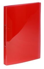 Viquel  Desky kroužkové PropyGlass, červená, 2 kroužky, 20 mm, A4, PP, VIQUEL 020275-08