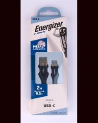 USB kabel, černá, USB-A - USB-C, 2 m, ENERGIZER 3492548231805